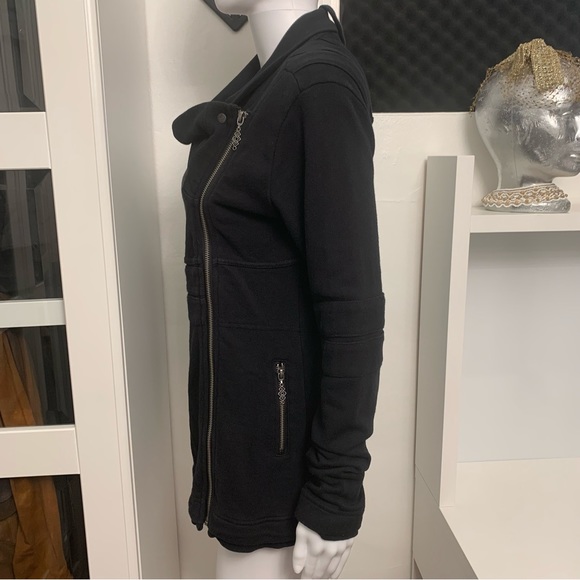 Nomads Hempwear Black Jacket  Asymmetrical Zip Up - Picture 3 of 9